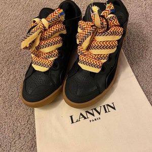 COPY - Unworn LANVIN Size 46 LEATHER CURB SNEAKERS Brand New
